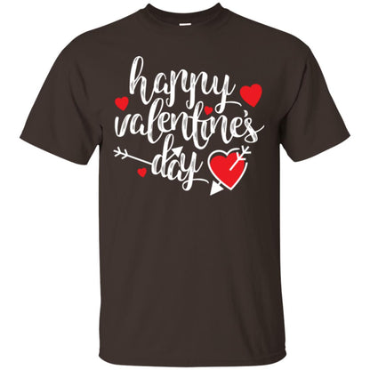 Happy Valentine_s Day T-shirt Dark Chocolate