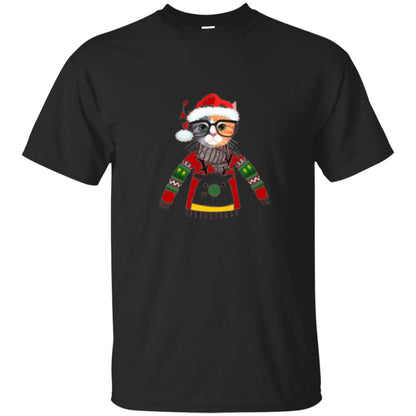 Cat Lovers T-shirt Meowy Christmas Black