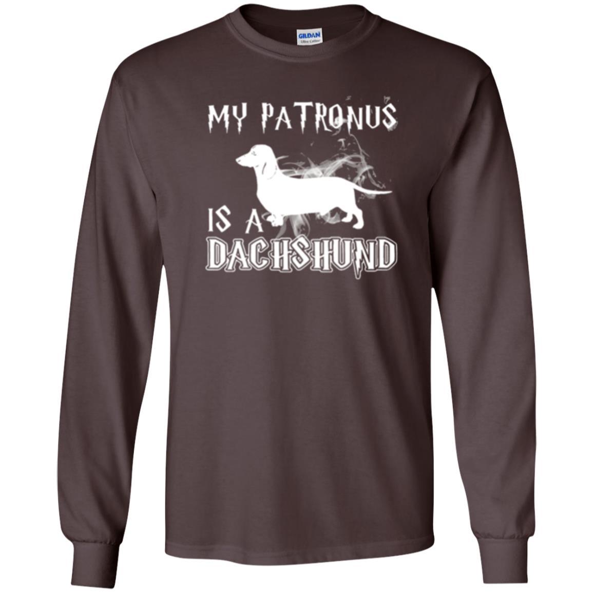 Dachshund Lover T-shirt My Patronus Is A Dachshund Dark Chocolate