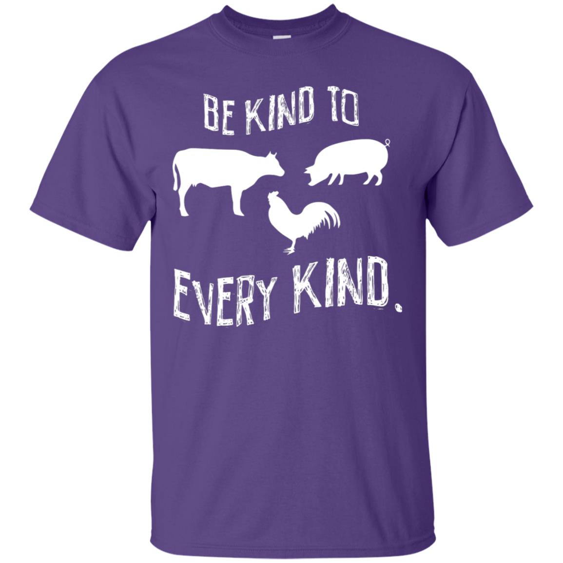 Be Kind To Every Kind Kindness Vegetarian Animal Lovers Gift Shirt Purple