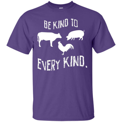Be Kind To Every Kind Kindness Vegetarian Animal Lovers Gift Shirt Purple