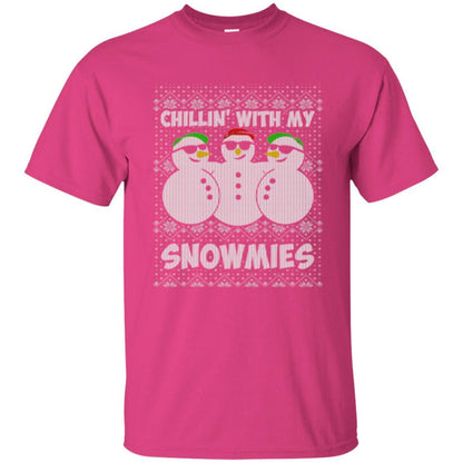 Christmas T-shirt Chillin With My Snowmies Heliconia