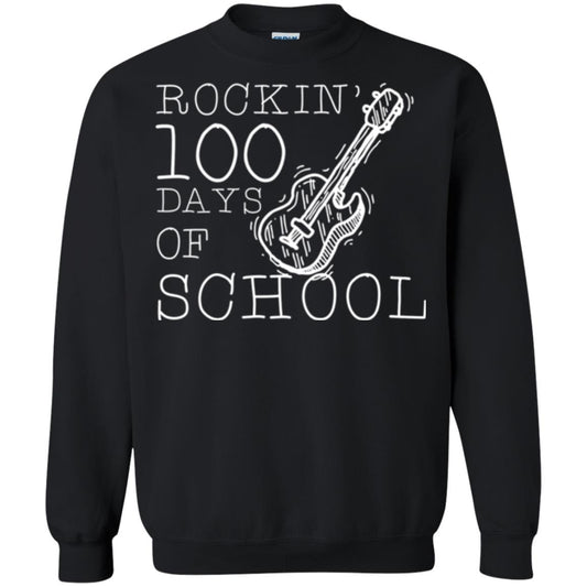 Rockin_ 100 Days Of School Teachers Students T-shirt Black