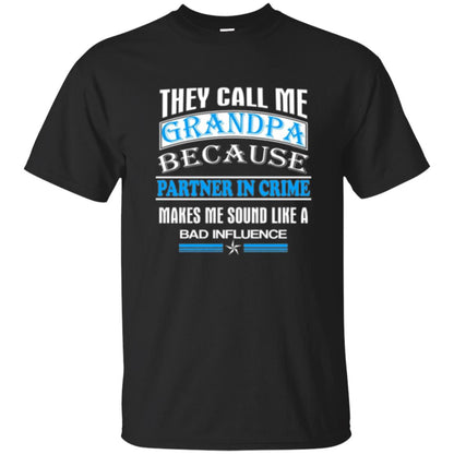 Family T-shirt They Call Me Grandpa Black