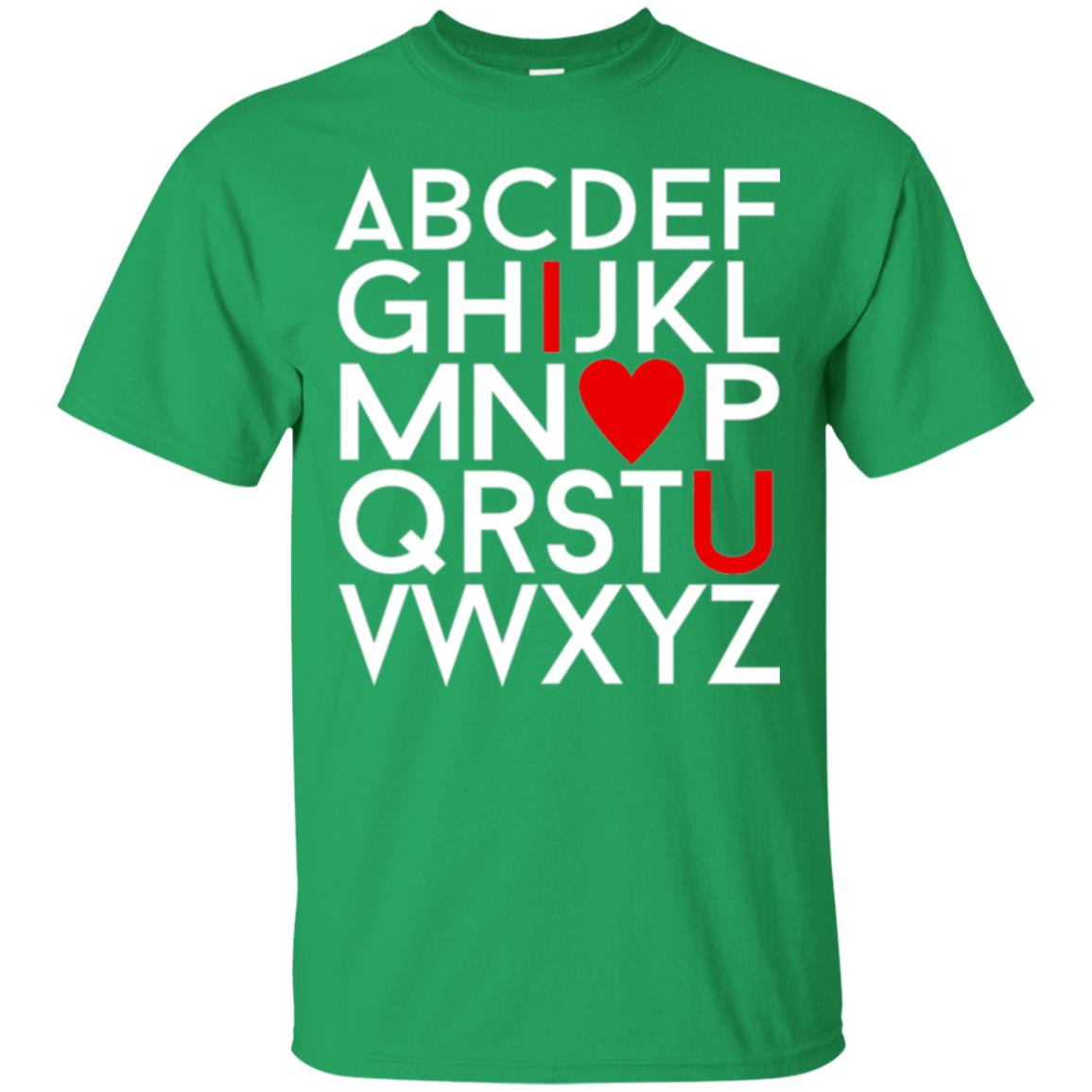 Happy Valentine_s Day Shirt, Alphabel I Love You Irish Green