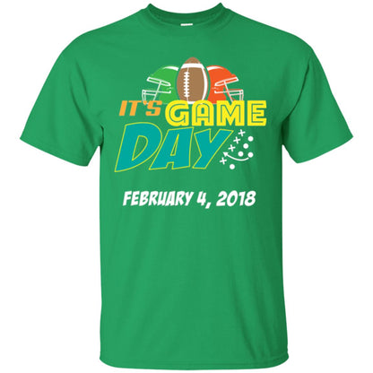 Football Lover T-shirt It_s Game Day February 4 2018 T-shirt Irish Green