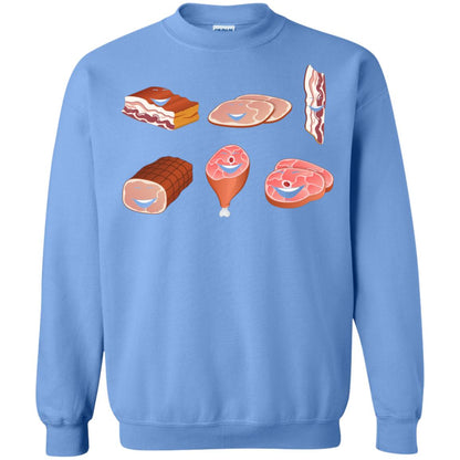 Funny Bbq T-shirt Meat Family Carolina Blue