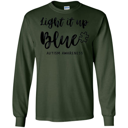 Autism Awareness Shirts Light It Up Blue Forest Green