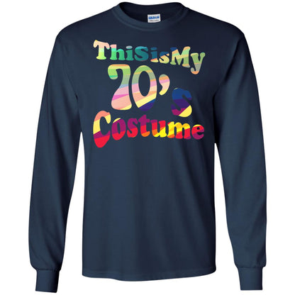 70s Halloween Costume 70s T-shirt For Women Men Girls Navy