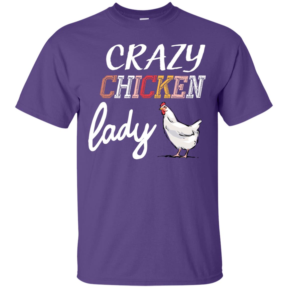 Crazy Chicken Lady Chicken Shirt For Girls Womens Purple