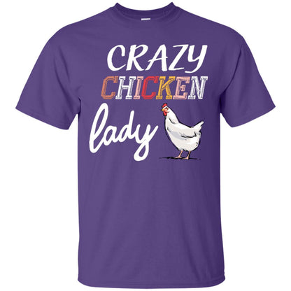 Crazy Chicken Lady Chicken Shirt For Girls Womens Purple