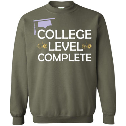 College Level Complete Funny College Graduation Shirt Military Green