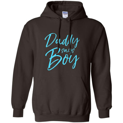 Daddy Says Boy Blue Gender Reveal Announcement Dark Chocolate