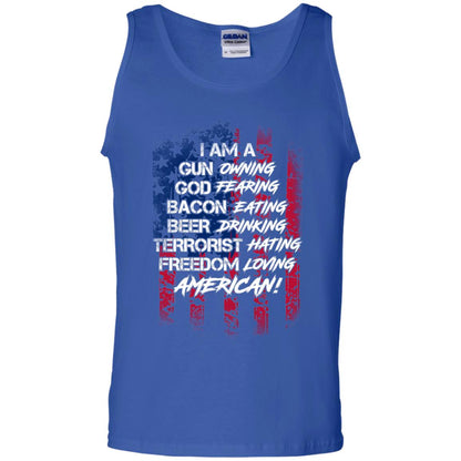 Military T-shirt I Am A Gun Owning God Fearing Bacon Eating Royal