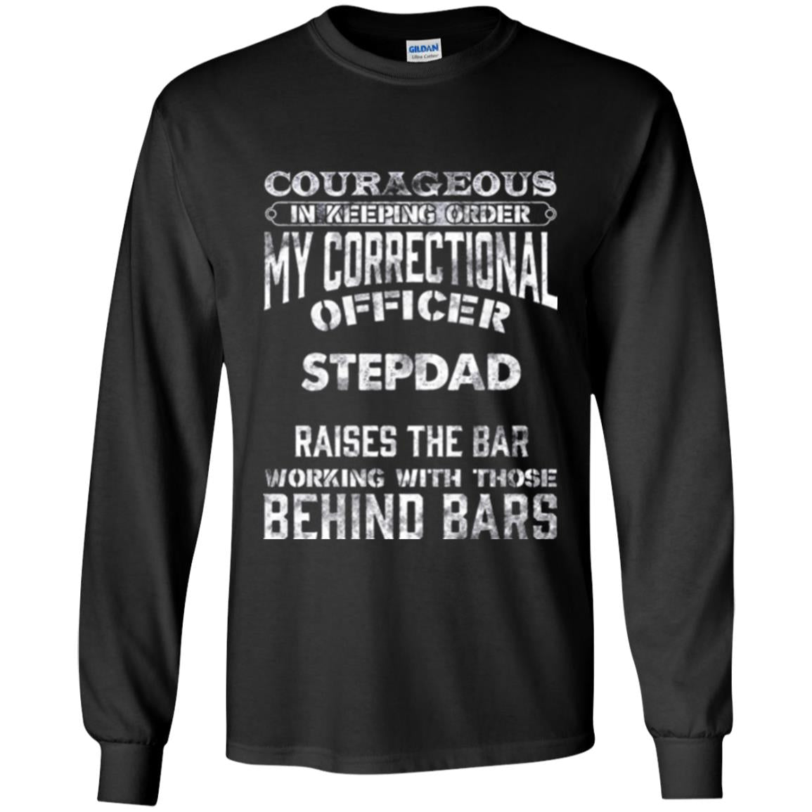 Daddy T-shirt Correctional Officer Step Dad Support Black