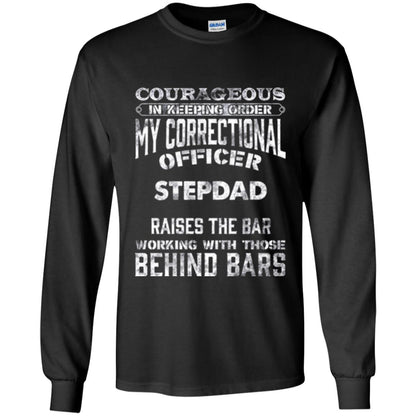 Daddy T-shirt Correctional Officer Step Dad Support Black