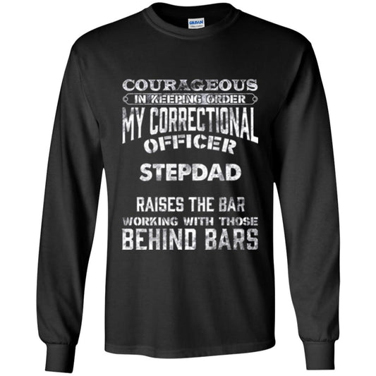 Daddy T-shirt Correctional Officer Step Dad Support Black