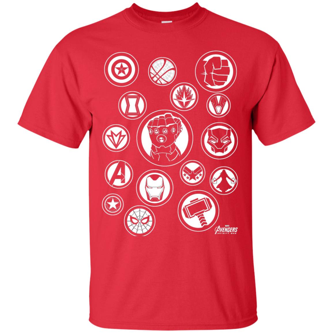 Infinity War Tonal Hero Icon Movie T-shirt Red