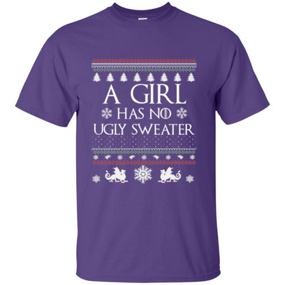 Christmas T-shirt Girl Has No Ugly Sweater Purple
