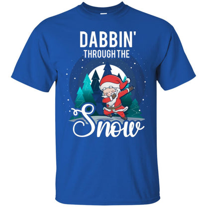 Christmas T-shirt Santa Claus Dabbing Through The Snow Royal