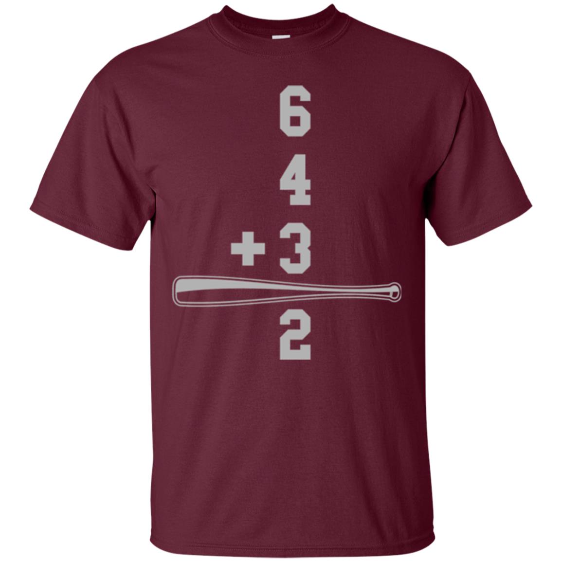 Baseball And Math Lovers T-shirt Maroon