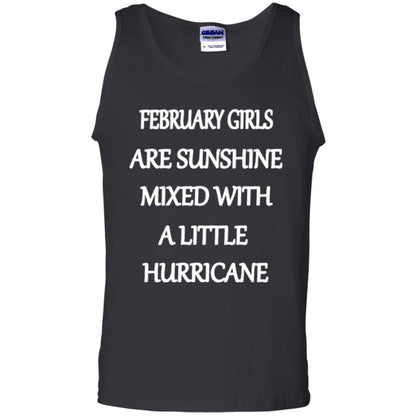 February Girls Are Sunshine Mixed With A Little Hurricane T-shirt Black