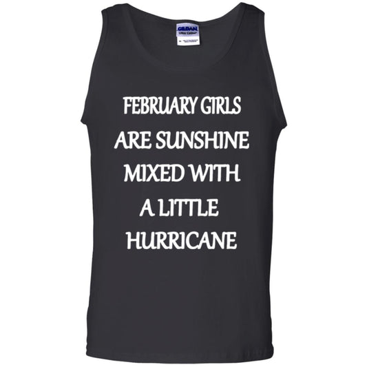 February Girls Are Sunshine Mixed With A Little Hurricane T-shirt Black