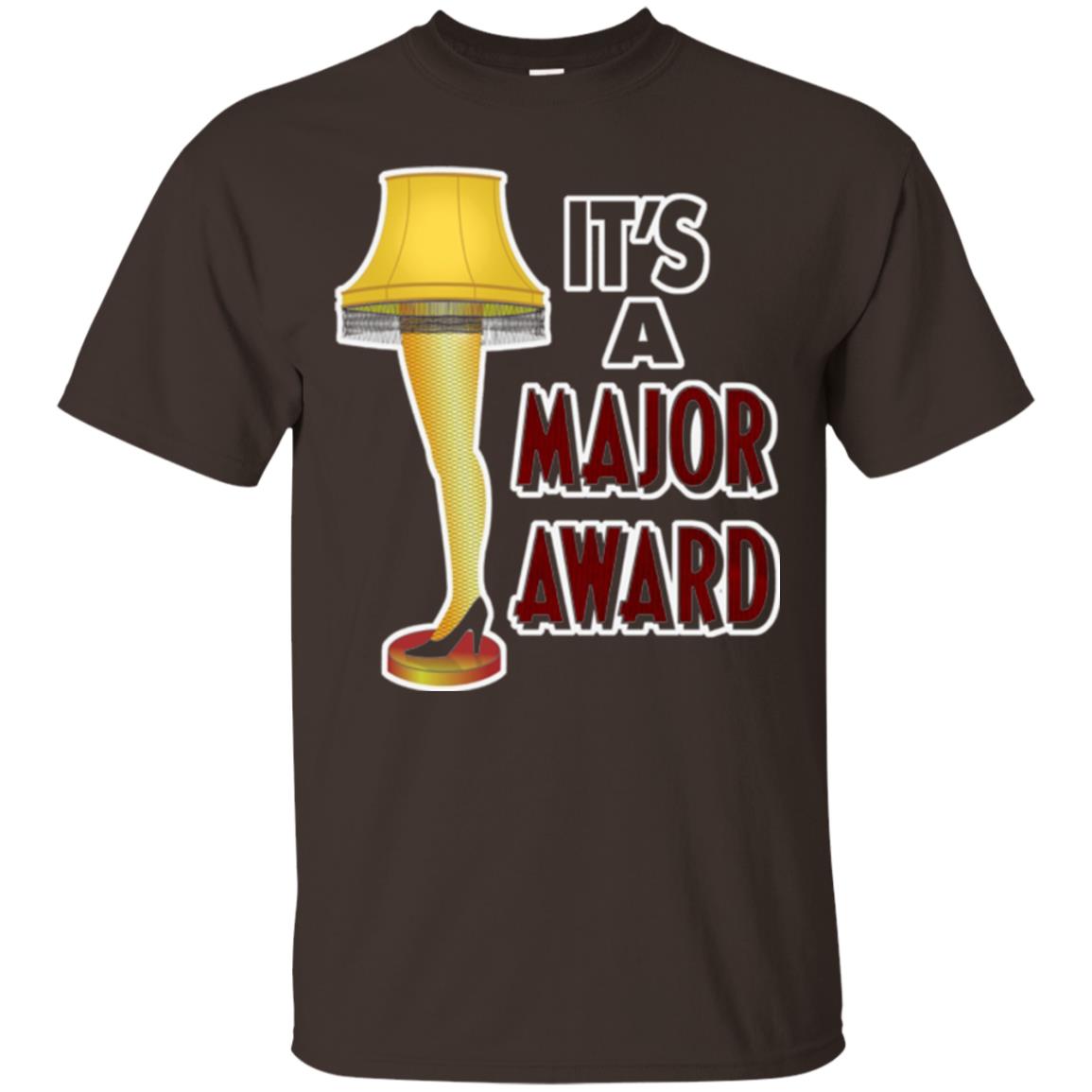 Christmas T-shirt It_s A Major Award Leg Lamp Dark Chocolate