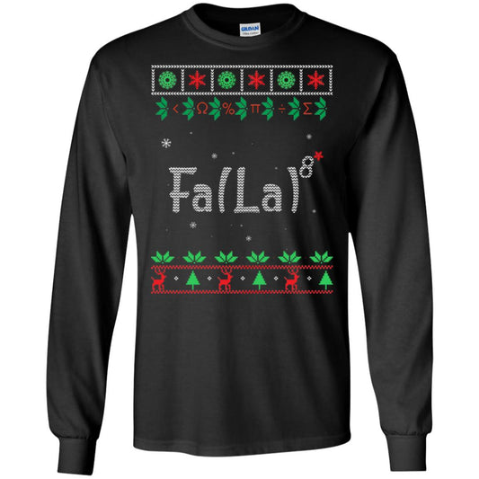 Fa La La La Mathematics X-mas Gift Shirt Black