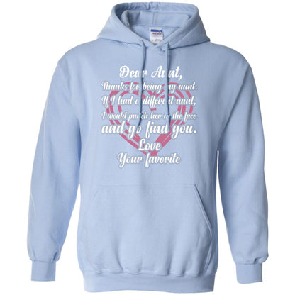 Dear Aunt Thank For Being My Aunt Family T-shirt Light Blue