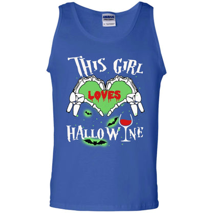 This Girl Loves Hallo-wine Funny Halloween Shirt For Wine Lovers Royal
