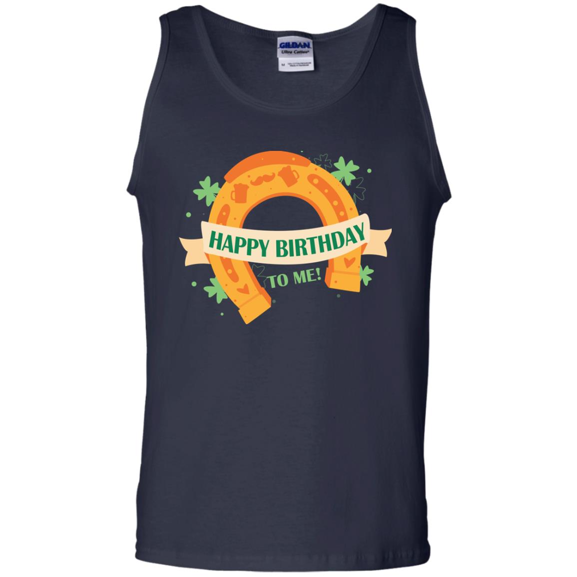 Happy Birthday To Me Shamrocks Saint Patrick's Day T-shirt Navy