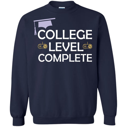 College Level Complete Funny College Graduation Shirt Navy