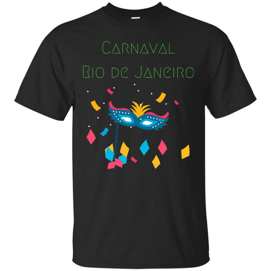 Mardi Gras T-shirt Rio Carnival Carnaval Rio De Janeiro Brazil Black