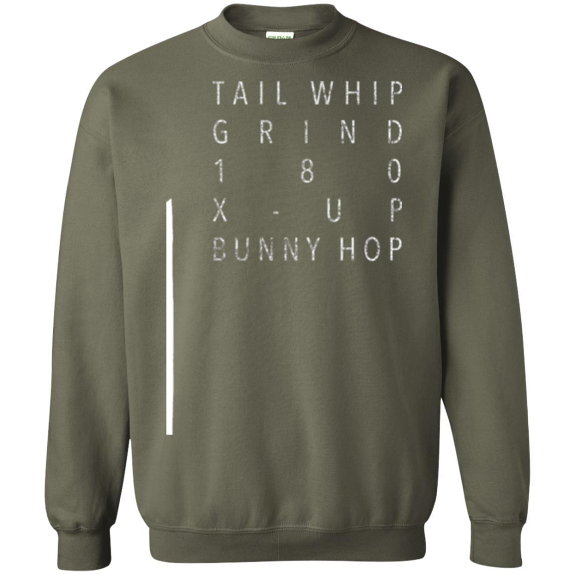 Scooter Tricks T-shirt Tail Whip Grind 180 X-up Bunny Hop Military Green