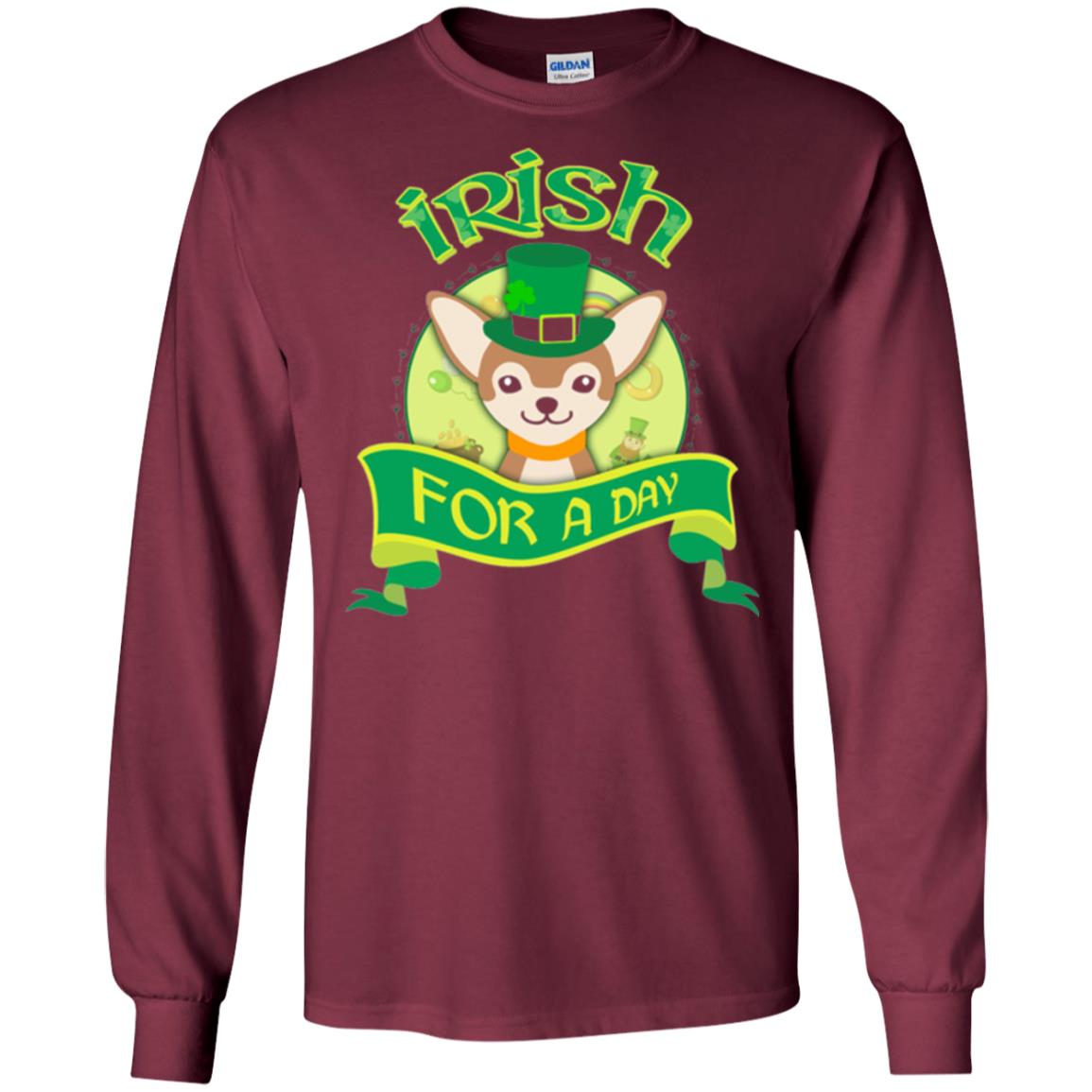 Saint Patrick_s Day T-shirt Amazing I_m Irish Chihuahua Maroon
