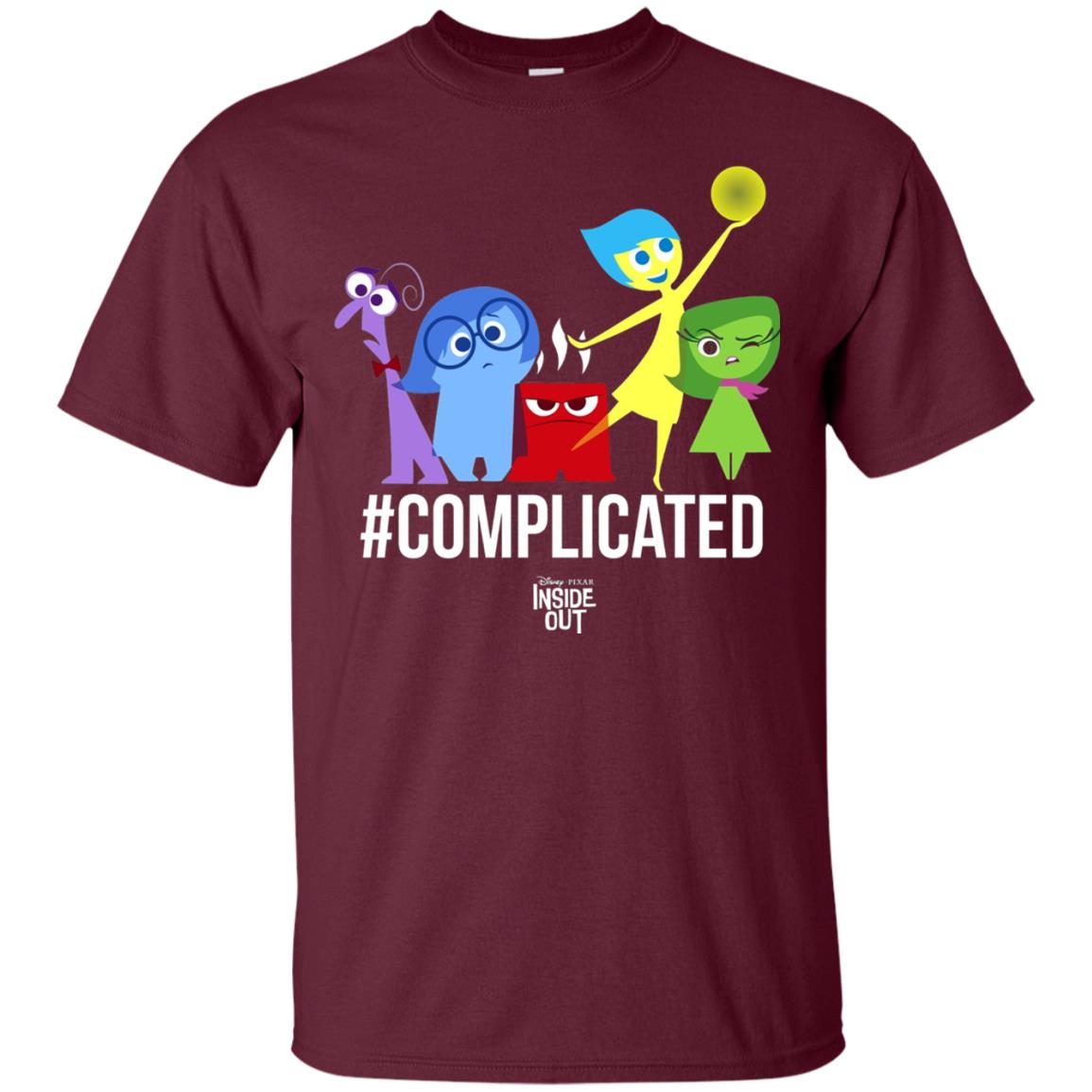 Inside Out Complicated Emotions Graphic T-shirt Maroon