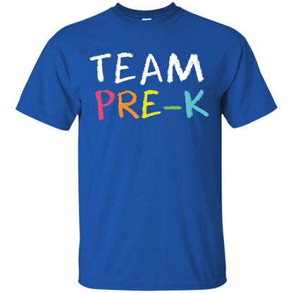 Team Pre-k Back To School Teacher T-shirt Royal