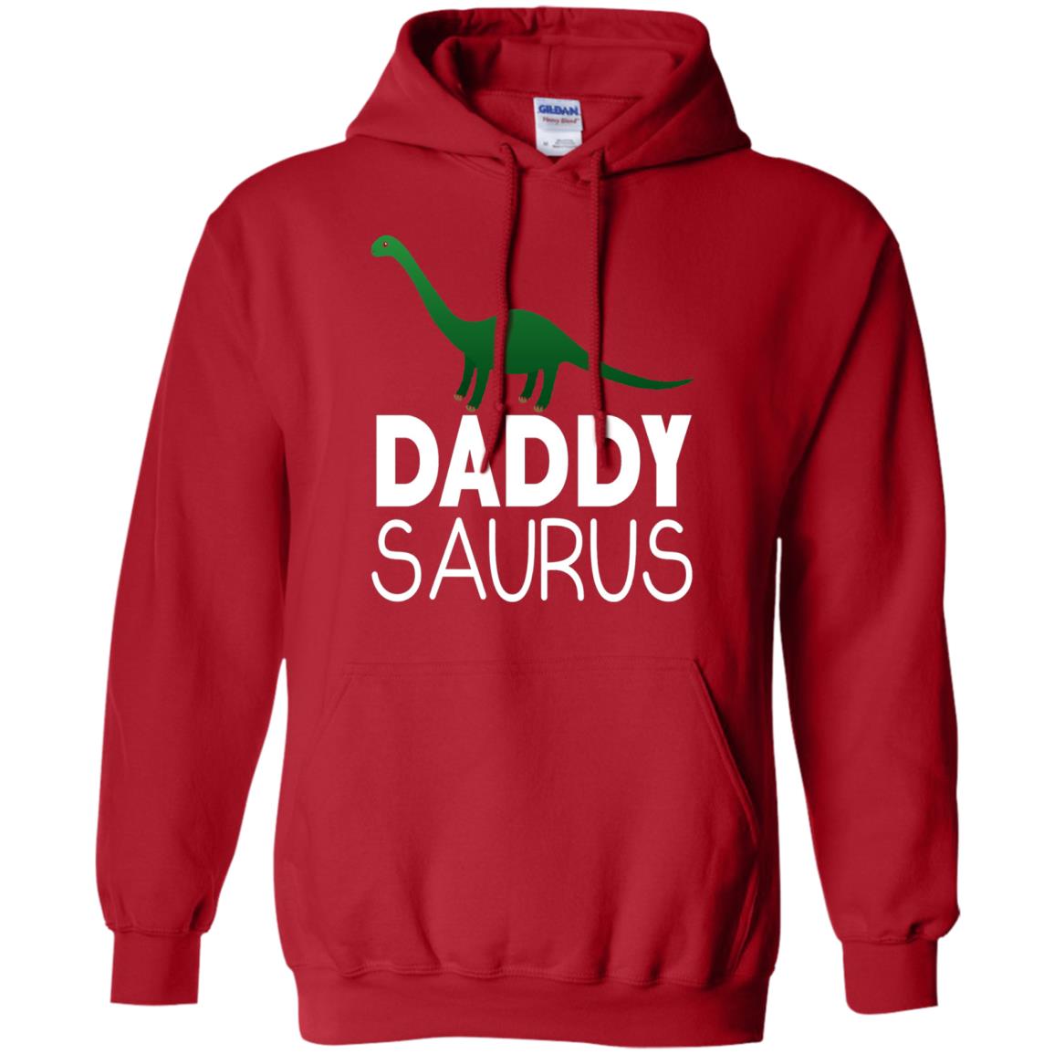 Daddy Saurus Dinosaur Matching Daddy T-shirt Red