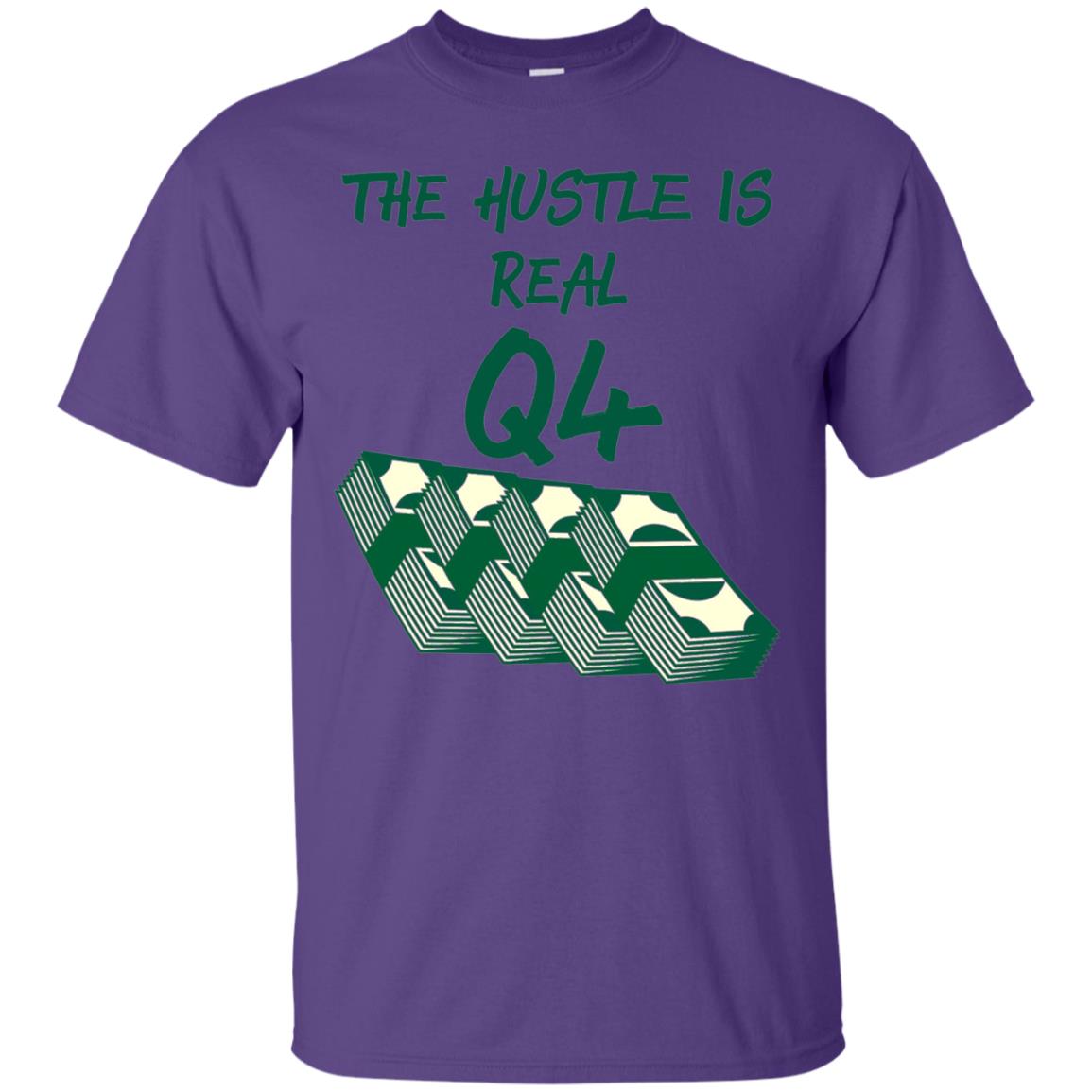 Money T-shirt The Hustle Is Real Q4 Making Money Novelty Purple