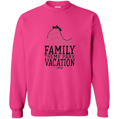 Family T-shirt Vacation 2018 Theme Park Roller Coaster Heliconia