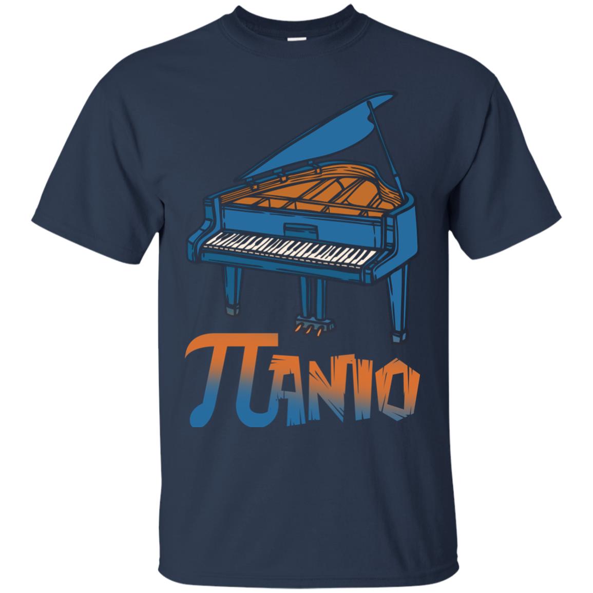 Pi Day T-shirt Funny Piano Lover Navy