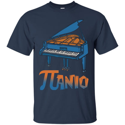 Pi Day T-shirt Funny Piano Lover Navy