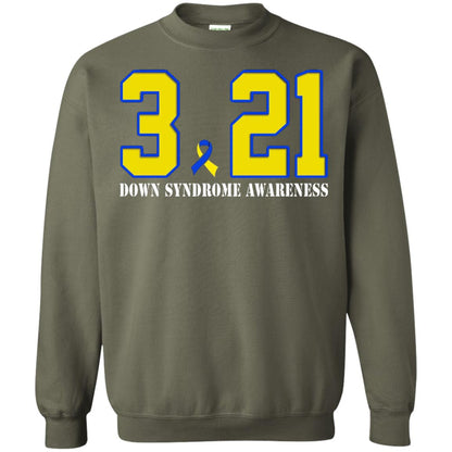 March 21st Down Syndrome Awareness T-shirt Military Green