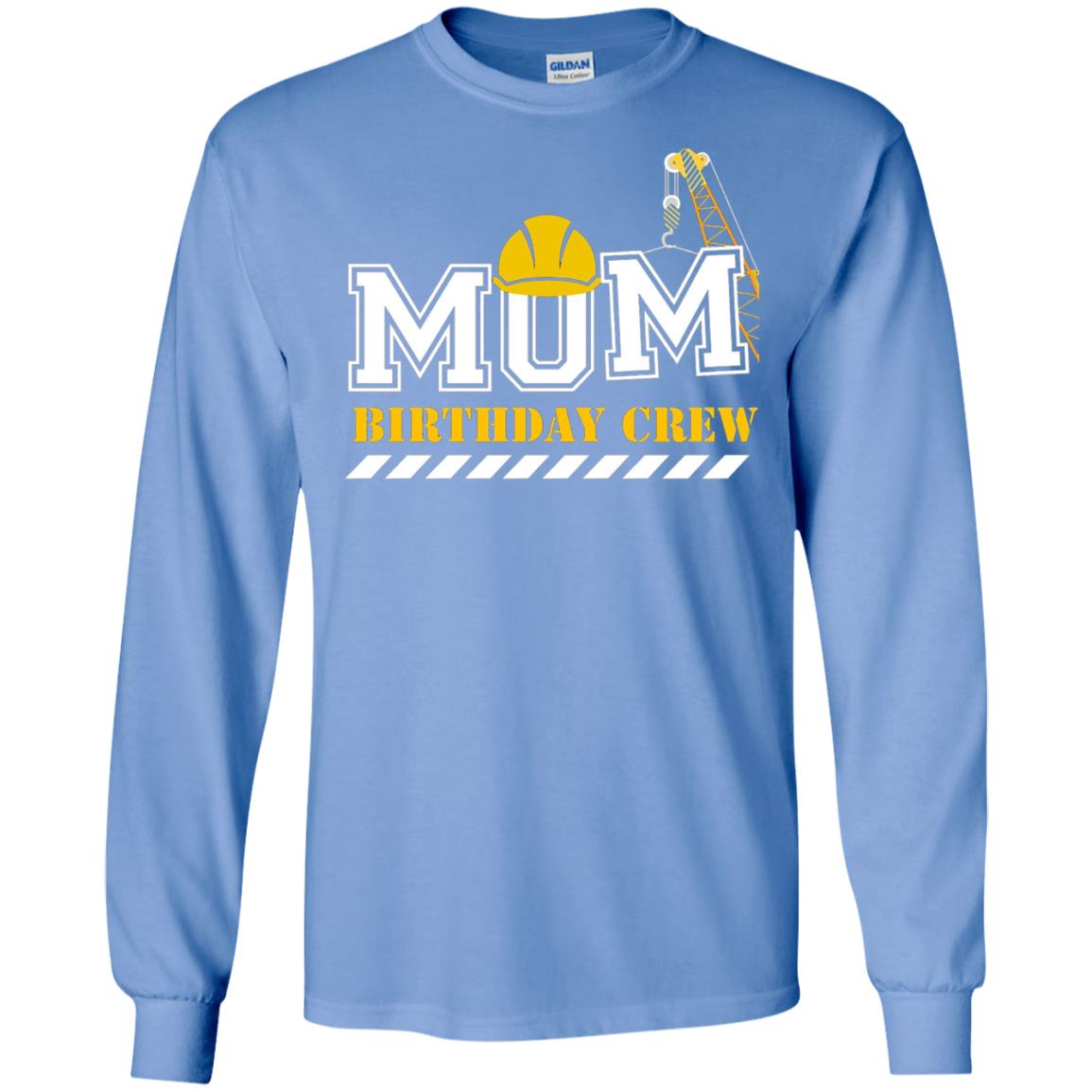 Mom Birthday Crew Mommy T-shirt Carolina Blue