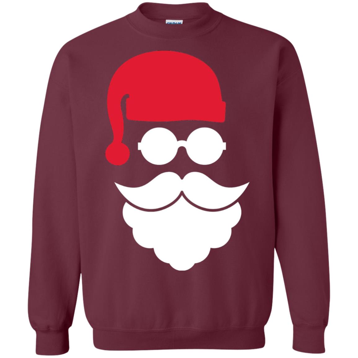 Christmas Shirt Santa Claus Face Maroon