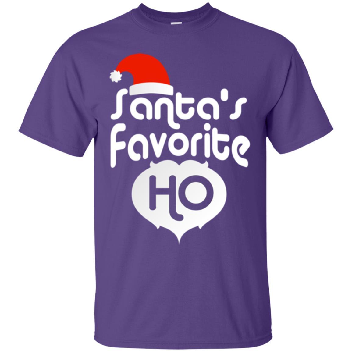 Christmas T-shirt Santa's Favorite Ho Purple