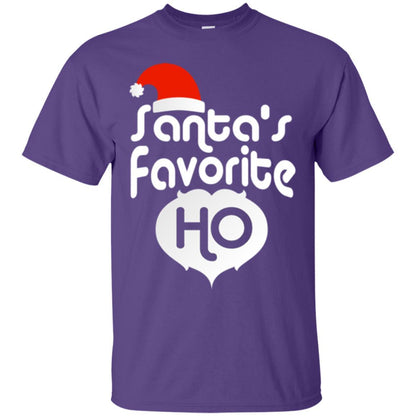 Christmas T-shirt Santa's Favorite Ho Purple