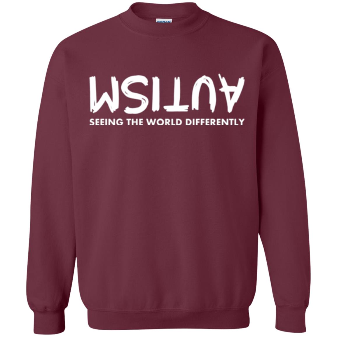 Pround Autism Shirt Seeing The World Differently Maroon