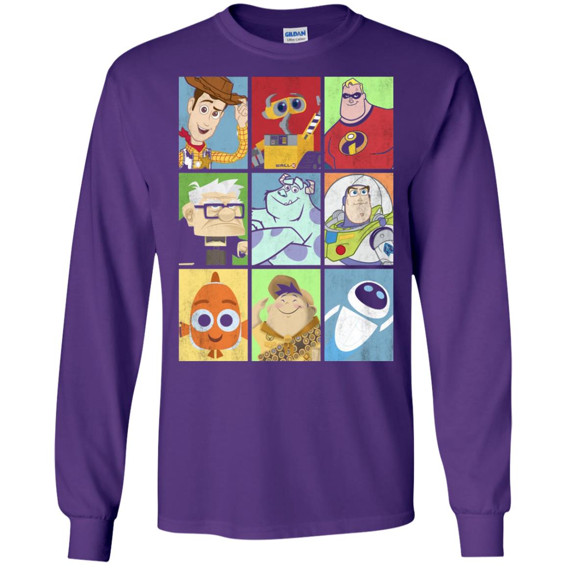 Epic Boxed Up Line Up Character Graphic T-shirt Purple